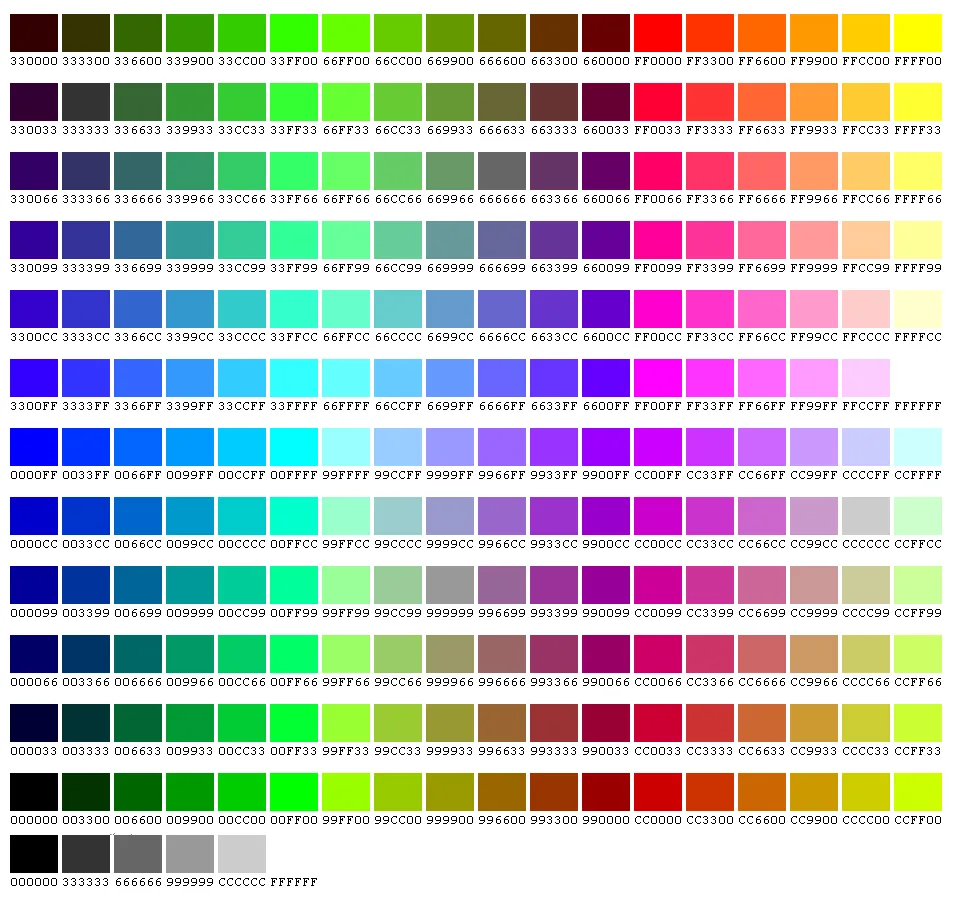 web-safe-colours